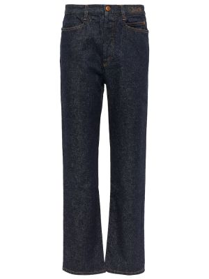 Haftowane jeansy z wysoką talią Chloã© niebieskie