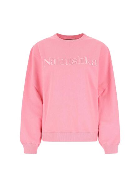 Różowa bluza bawełniana Nanushka
