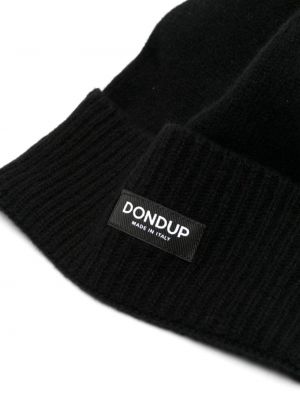 Bonnet en tricot avec applique Dondup noir