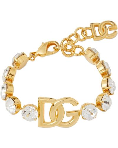 Narukvica s kristalima Dolce & Gabbana zlatna