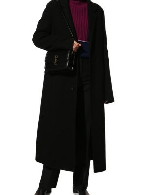 Кашемировое пальто Bottega Veneta черное