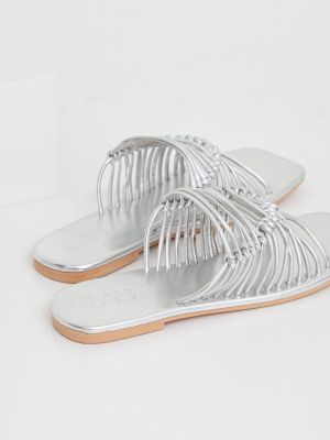 Sandale din piele Answear Lab argintiu
