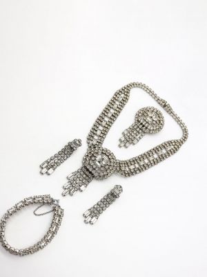 Naszyjnik z kryształkami Jennifer Gibson Jewellery srebrny
