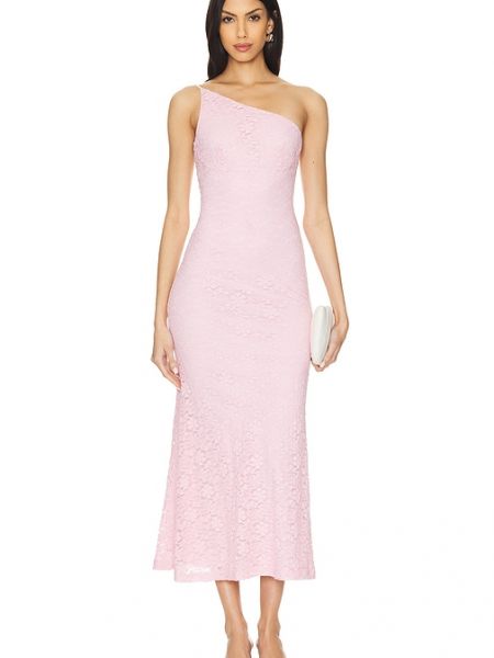 Kleid mit one-shoulder-träger Bardot pink
