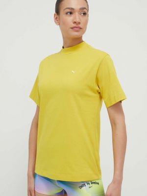 Памучна тениска Puma жълто