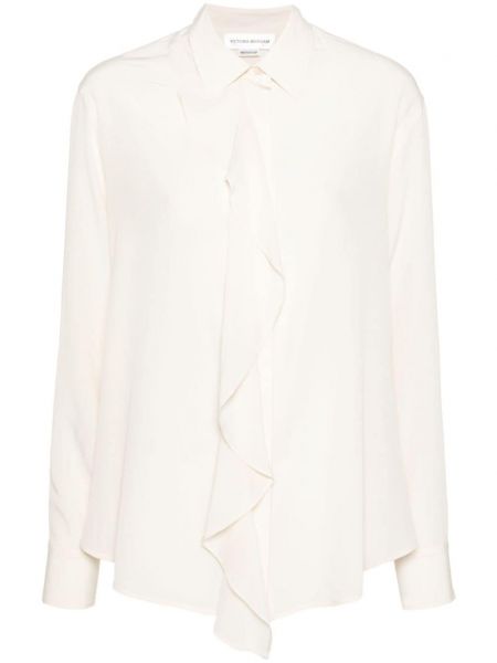 Копринена блуза Victoria Beckham бяло