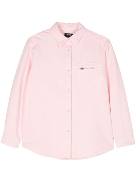 Džínová košile A.p.c. růžová
