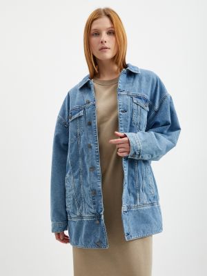 Oversized denim jakna Only modra