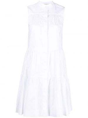 Βαμβακερή φόρεμα σε στυλ πουκάμισο Blanca Vita λευκό