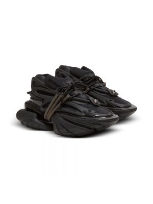 Sneakersy skórzane Balmain czarne