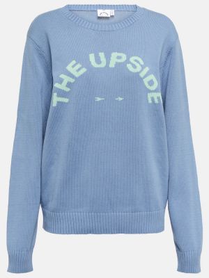 Bavlnený sveter The Upside modrá