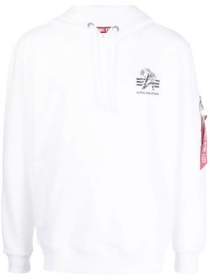 Hoodie Alpha Industries vit