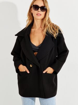 Oversized kabát Cool & Sexy černý