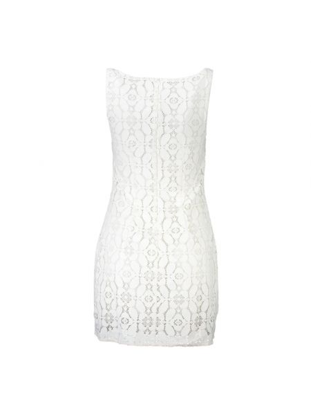 Mini vestido sin mangas con escote cuadrado Desigual blanco