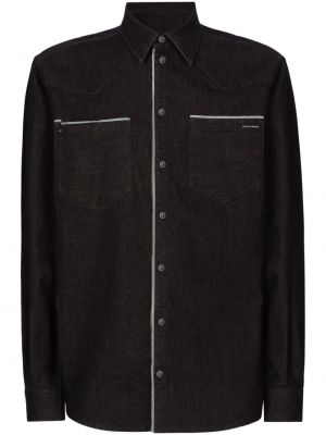 Džinsiniai marškiniai Dolce & Gabbana juoda