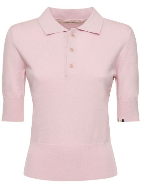 Bomull cashmere poloskjorte Extreme Cashmere rosa