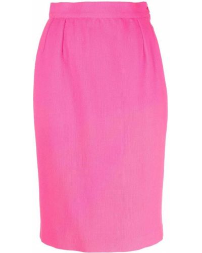 Pouzdrová sukně Yves Saint Laurent Pre-owned růžové