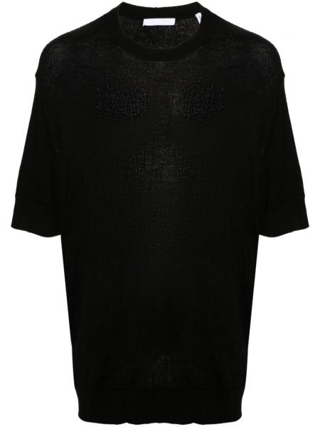T-krekls ar apaļu kakla izgriezumu Helmut Lang melns