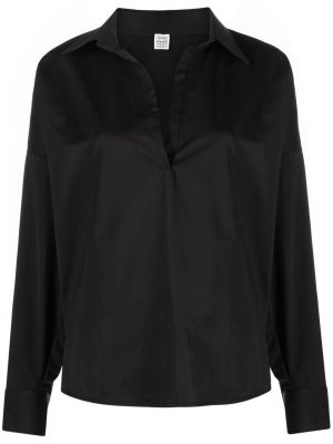 Памучна блуза Toteme черно