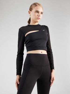 Majica z dolgimi rokavi Nike črna