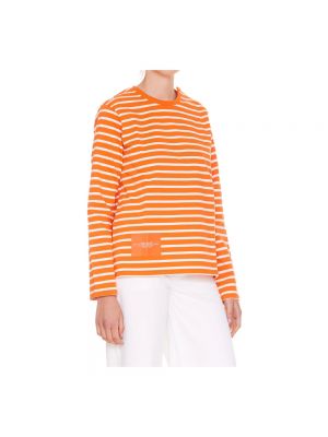 Dzianinowy sweter z okrągłym dekoltem Marc Jacobs pomarańczowy