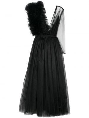 Ασύμμετρη μάξι φόρεμα από τούλι Alchemy μαύρο