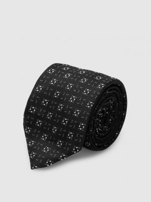 Шовковий краватка з візерунком Dolce&gabbana, чорний