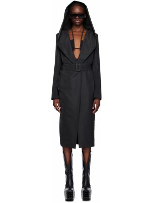 Черное минималистичное пальто Drella Slim Rick Owens