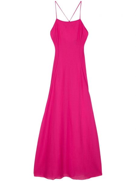 Dlouhé šaty Emporio Armani ružová