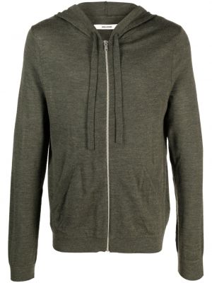 Hoodie med dragkedja Zadig&voltaire grön