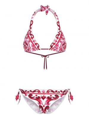 Bikini cu talie joasă cu imagine Dolce & Gabbana