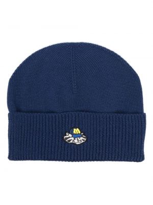 Плетена шапка Msgm синьо