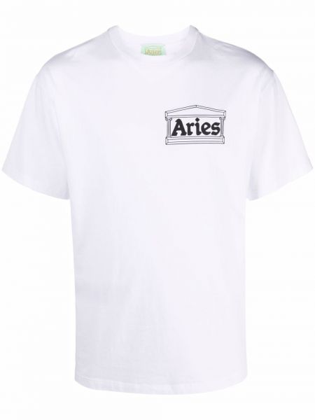 Camiseta con estampado Aries blanco