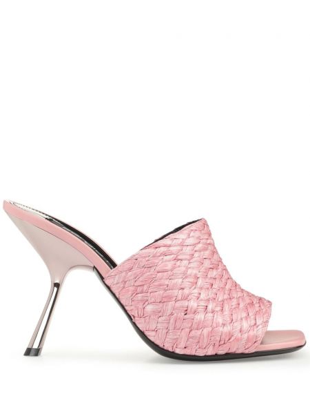 Papuci tip mules Sergio Rossi roz