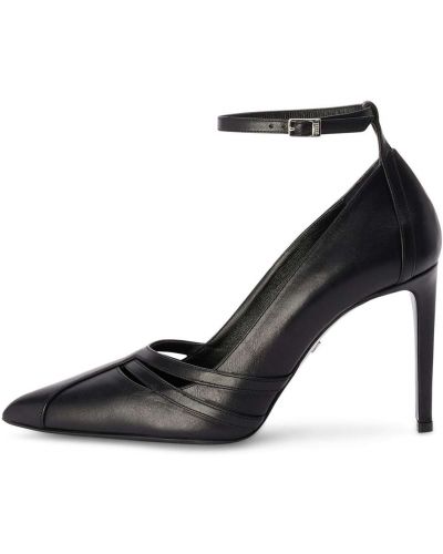 Кожени полуотворени обувки Ami Paris черно