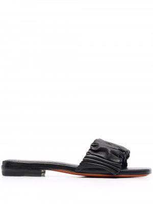 Kožené sandále Santoni čierna