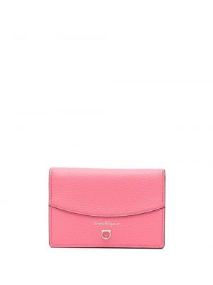 Lær lommebok Salvatore Ferragamo rosa