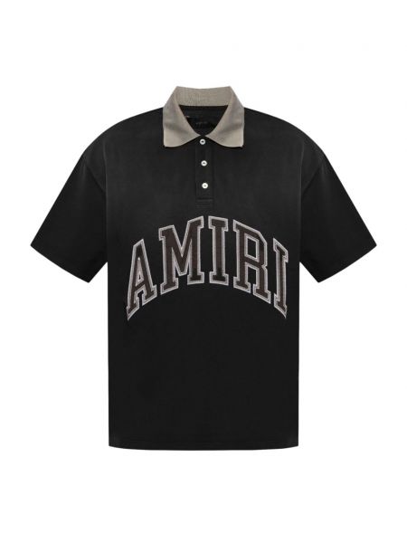 Poloshirt med broderier Amiri sort