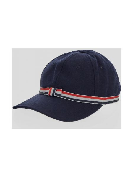 Gorra de lana de franela Thom Browne azul