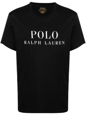 Bragas con bordado con estampado de cuello redondo Polo Ralph Lauren negro