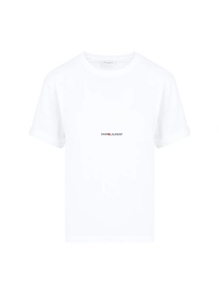 Koszulka bawełniana Saint Laurent biała