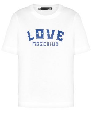Белая футболка Moschino Love