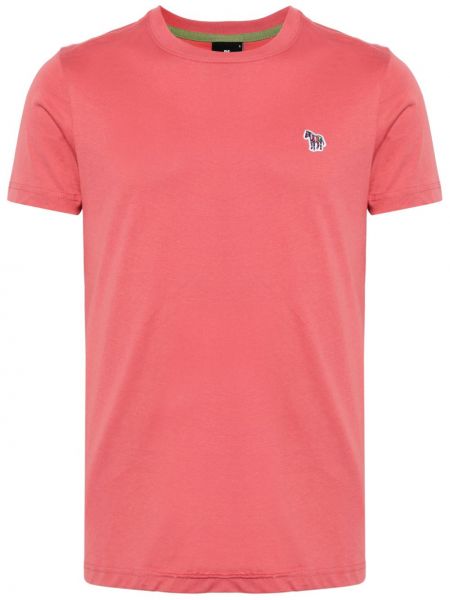 Βαμβακερή μπλούζα Ps Paul Smith ροζ