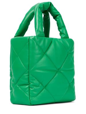 Bolso shopper de cuero acolchada de cuero sintético Stand Studio verde