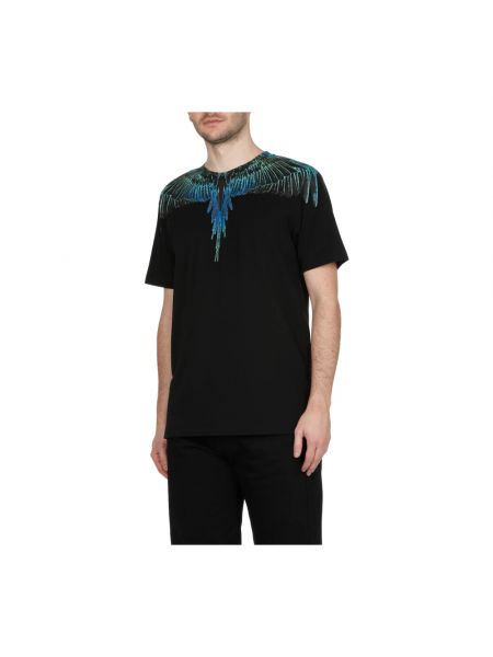 Camiseta de algodón con estampado Marcelo Burlon negro