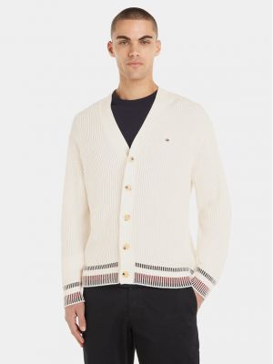Relaxed fit kardiganas Tommy Hilfiger balta