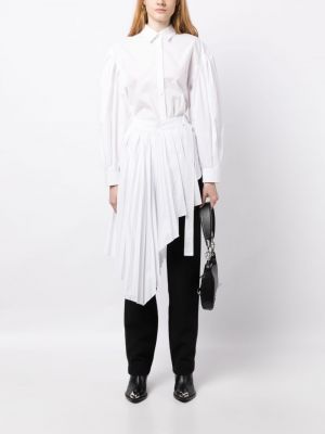 Sukienka mini asymetryczna plisowana Juun.j biała