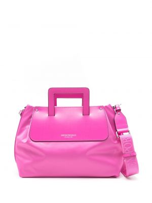 Τσάντα shopper Emporio Armani ροζ