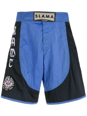Kratke hlače z vezenjem Amir Slama modra