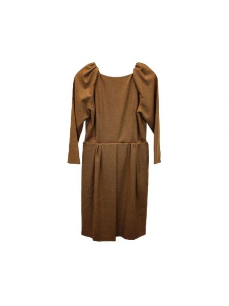 Vestido de lana Jil Sander Pre-owned marrón